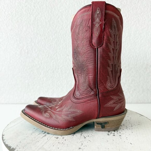 Lane Lexington Kids Red Cowboy Boots Size 11 Little Girls Western Cowgirl Boots - Picture 5 of 13